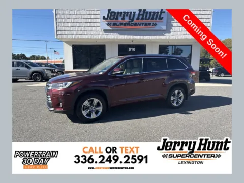 Red 2019 Toyota Highlander Limited for sale in Lexington, NC