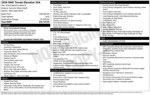 Another view of 2026 GMC Terrain Elevation for sale in Lexington, NC at Jerry Hunt Supercenter - Lexington