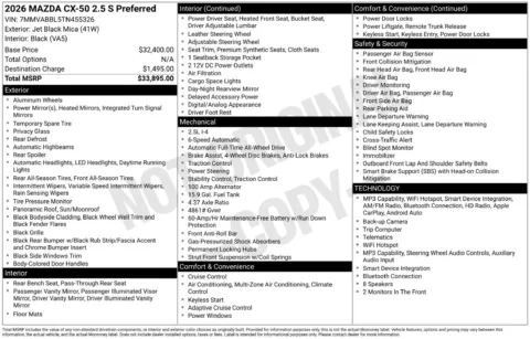 More photos of 2026 Mazda CX-50 2.5 S Preferred at Jerry Hunt Supercenter - Lexington, NC
