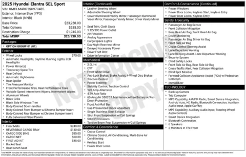 Another view of 2025 Hyundai Elantra SEL Sport for sale in Lexington, NC at Jerry Hunt Supercenter - Lexington