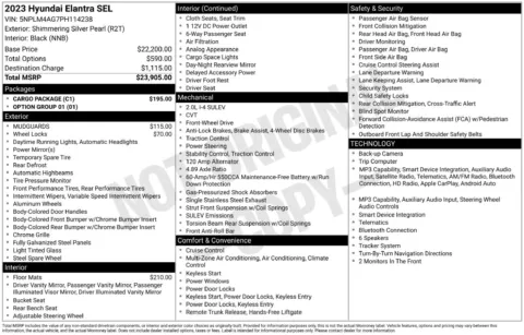 Another view of 2023 Hyundai Elantra SEL for sale in Lexington, NC at Jerry Hunt Supercenter - Lexington
