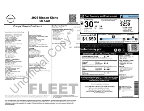 Another view of 2026 Nissan Kicks SR for sale in Lexington, NC at Jerry Hunt Supercenter - Lexington