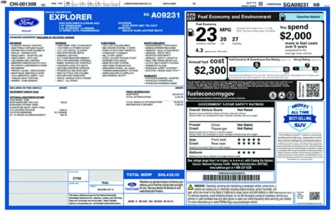 Another view of 2025 Ford Explorer Platinum for sale in Lexington, NC at Jerry Hunt Supercenter - Lexington