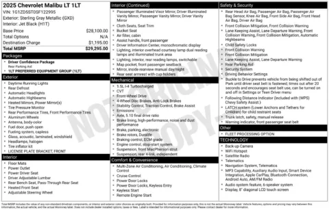 Another view of 2025 Chevrolet Malibu LT for sale in Lexington, NC at Jerry Hunt Supercenter - Lexington