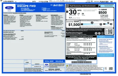 Another view of 2023 Ford Escape Active for sale in Lexington, NC at Jerry Hunt Supercenter - Lexington
