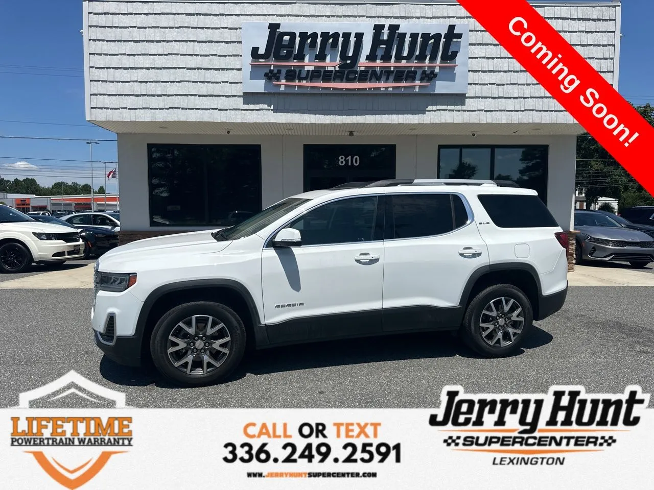 White 2023 GMC Acadia SLE for sale in Lexington, NC