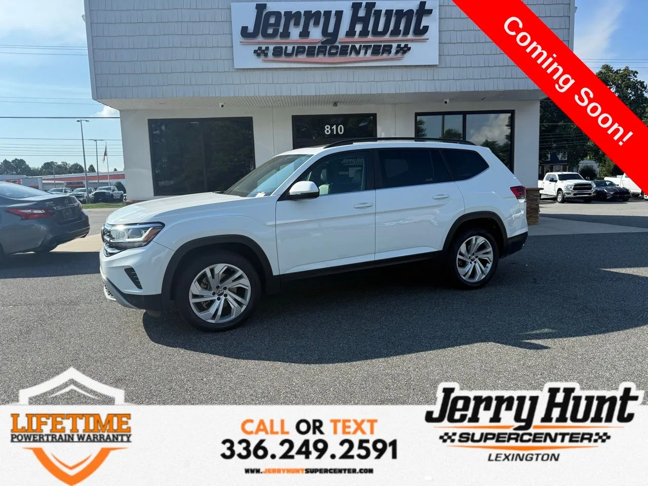 White 2021 Volkswagen Atlas 3.6L V6 SE w/Technology for sale in Lexington, NC