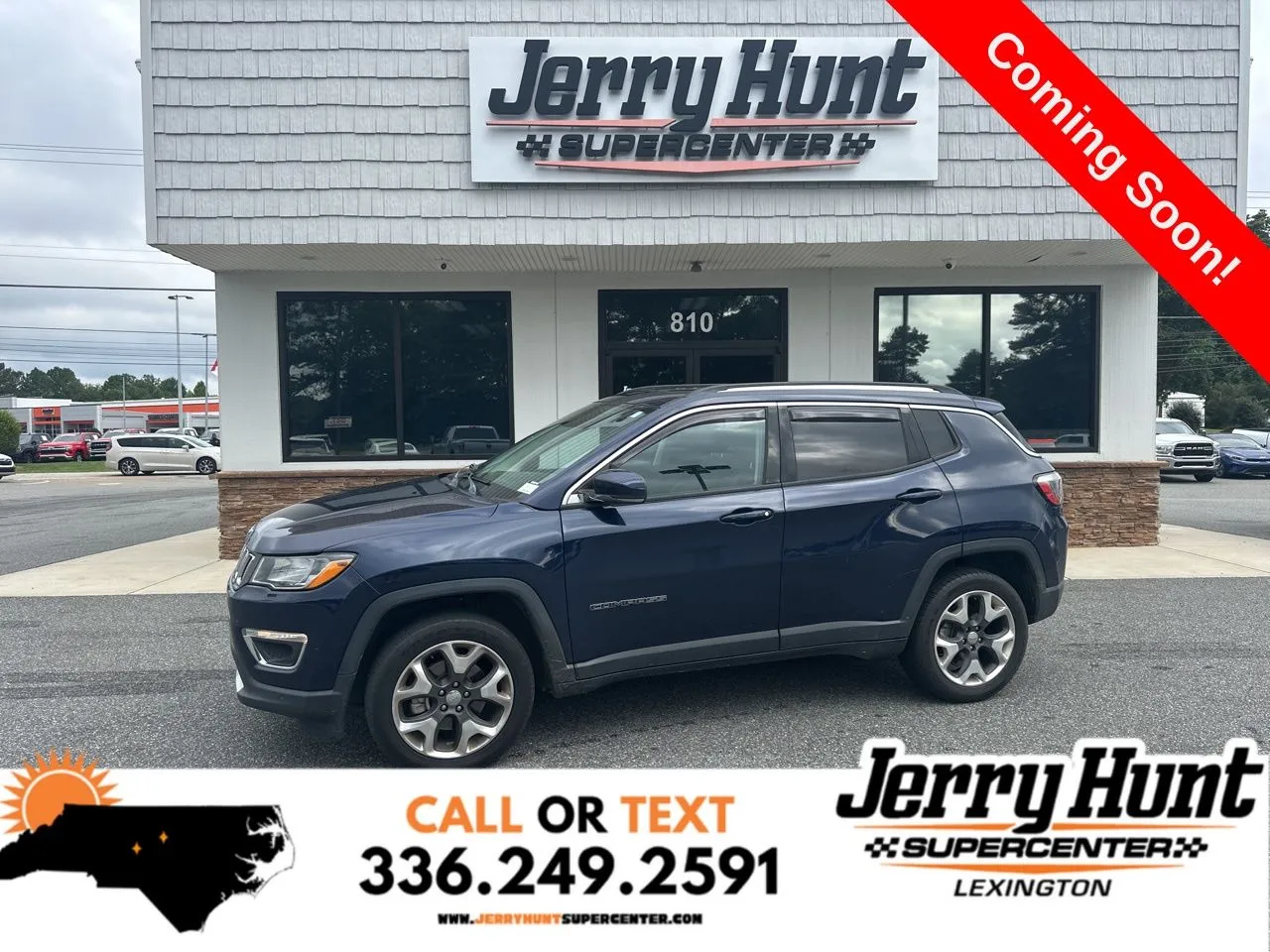 Blue 2019 Jeep Compass Limited for sale in Lexington, NC