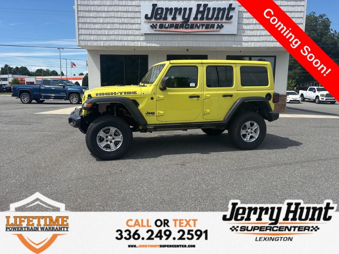 Yellow 2023 Jeep Wrangler High Tide for sale in Lexington, NC