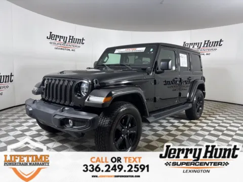 Black 2021 Jeep Wrangler Unlimited Sahara Altitude for sale in Lexington, NC