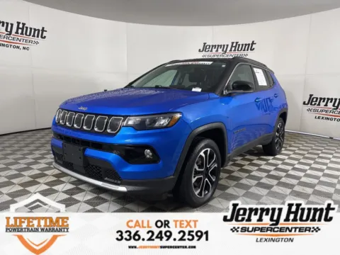 Blue 2022 Jeep Compass Limited for sale in Lexington, NC