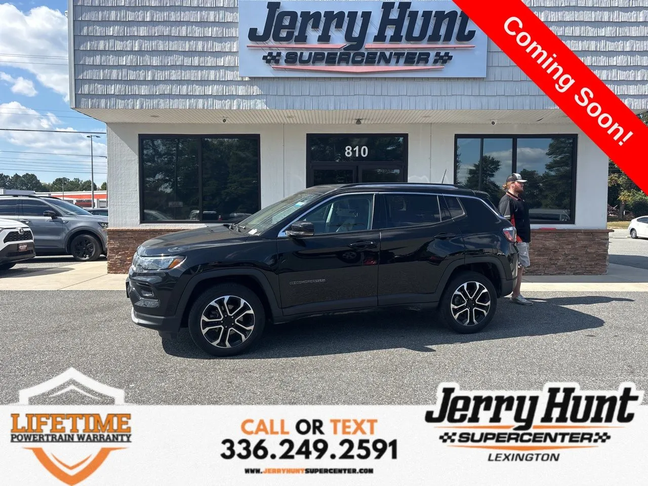 Black 2022 Jeep Compass Limited for sale in Lexington, NC