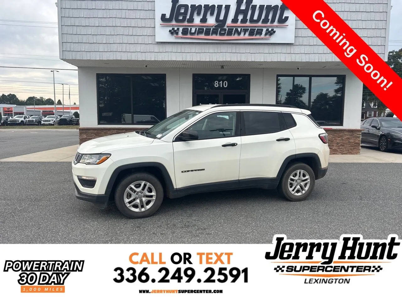 White 2019 Jeep Compass Sport for sale in Lexington, NC