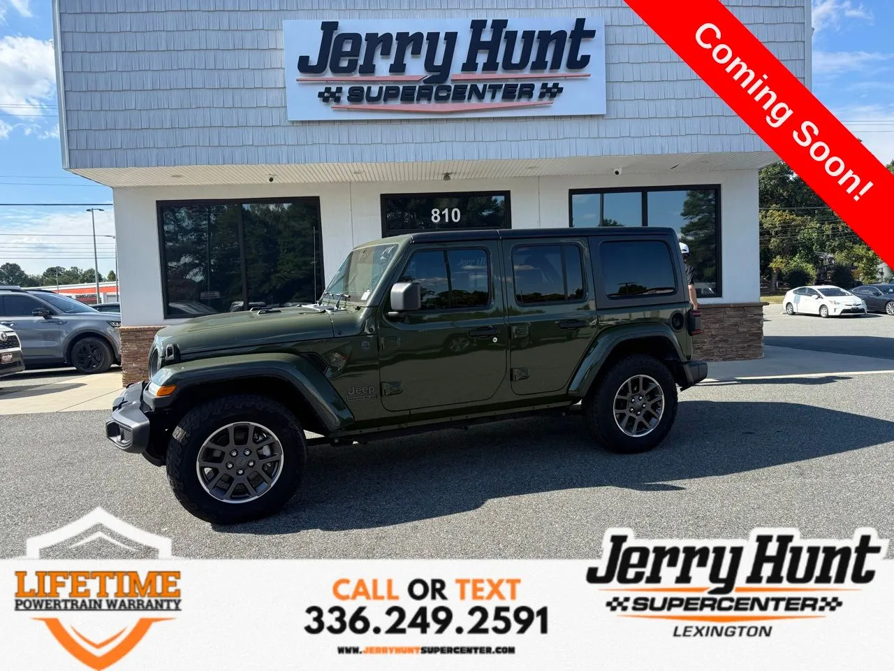 Green 2021 Jeep Wrangler Unlimited Sport S for sale in Lexington, NC