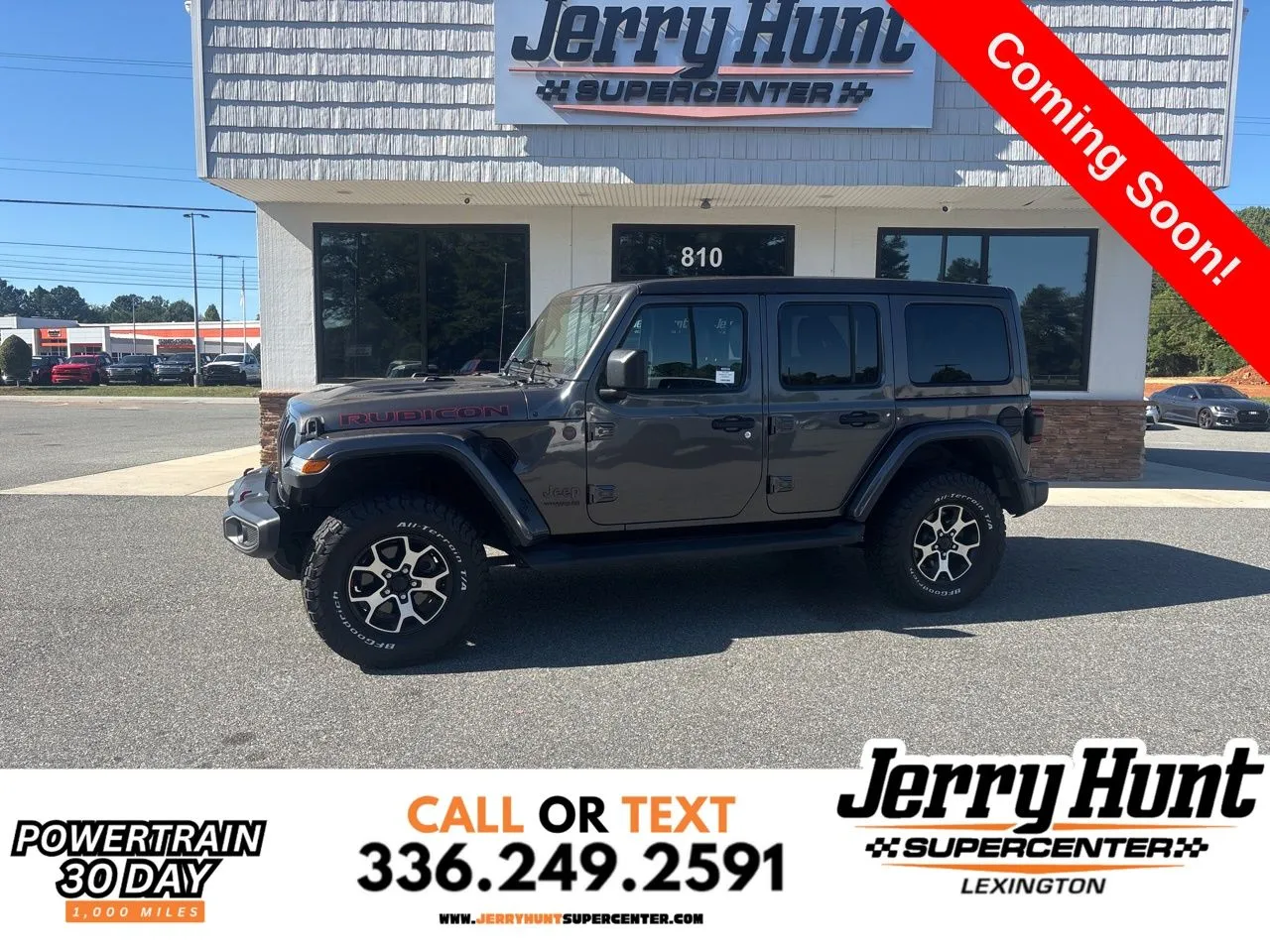 Gray 2019 Jeep Wrangler Unlimited Rubicon for sale in Lexington, NC