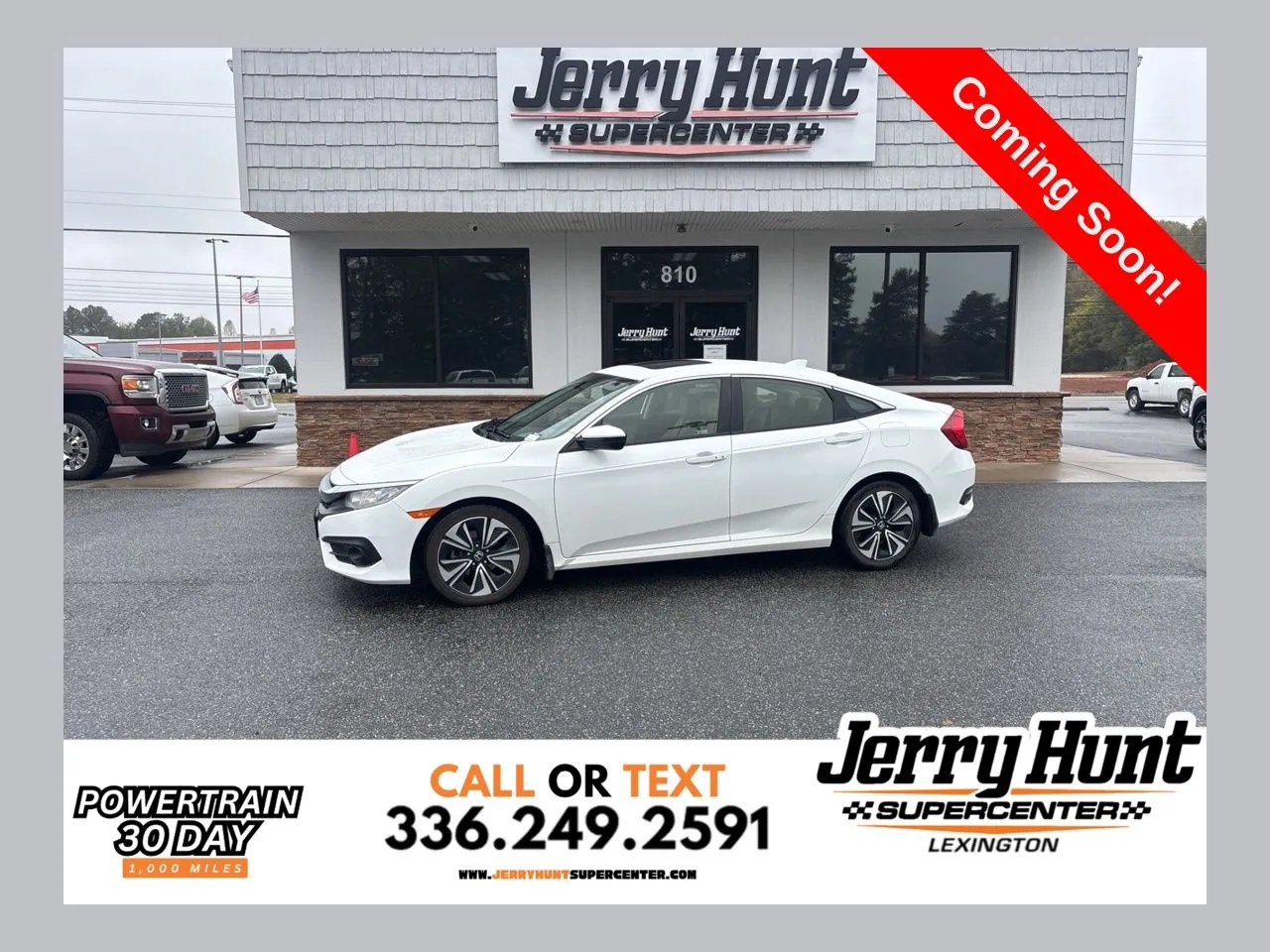 White 2018 Honda Civic EX-L for sale in Lexington, NC