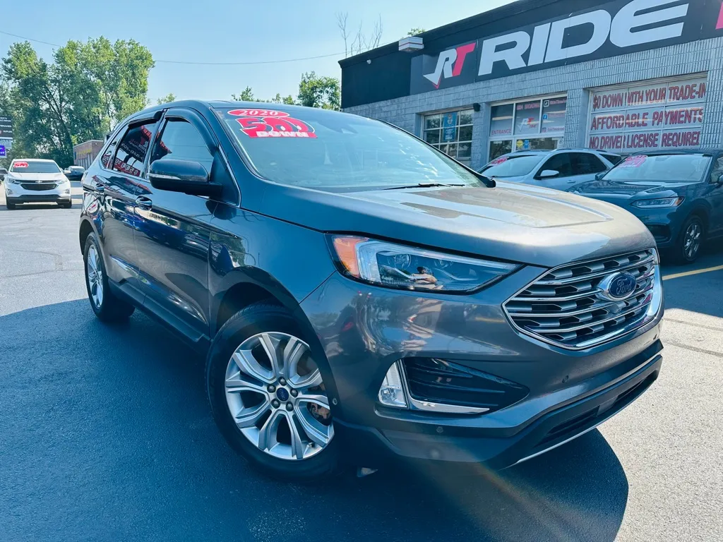 Gray 2020 FORD EDGE TITANIUM for sale in Merrillville, IN