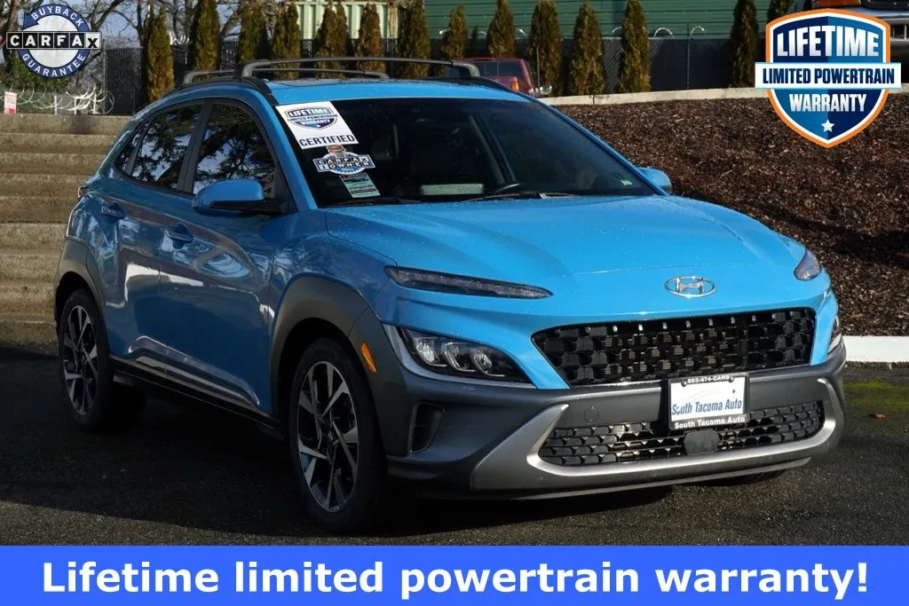 Blue 2022 Hyundai Kona Limited for sale in Tacoma, WA