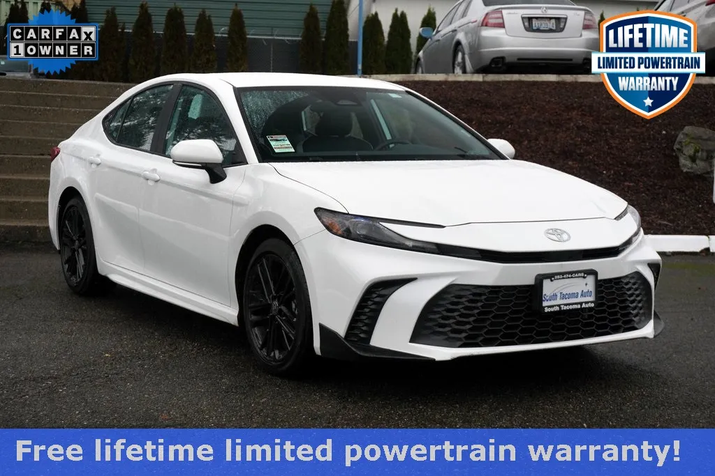 White 2025 Toyota Camry SE Hybrid for sale in Tacoma, WA