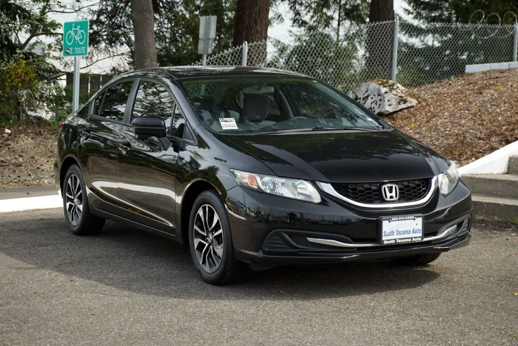 Black 2015 Honda Civic EX for sale in Tacoma, WA