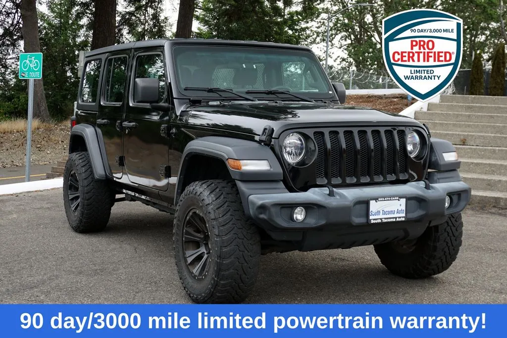 Black 2019 Jeep Wrangler Unlimited Sport for sale in Tacoma, WA
