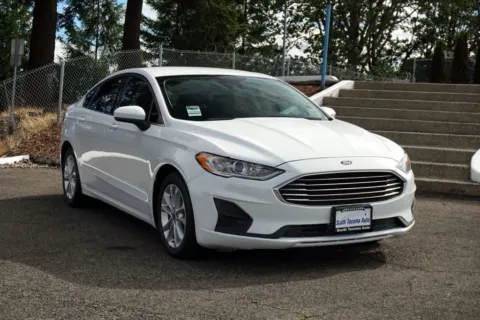 White 2020 Ford Fusion Hybrid SE for sale in Tacoma, WA