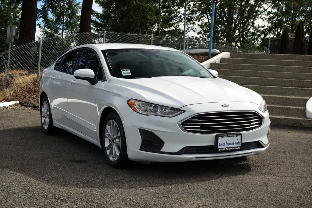 White 2020 Ford Fusion Hybrid SE for sale in Tacoma, WA