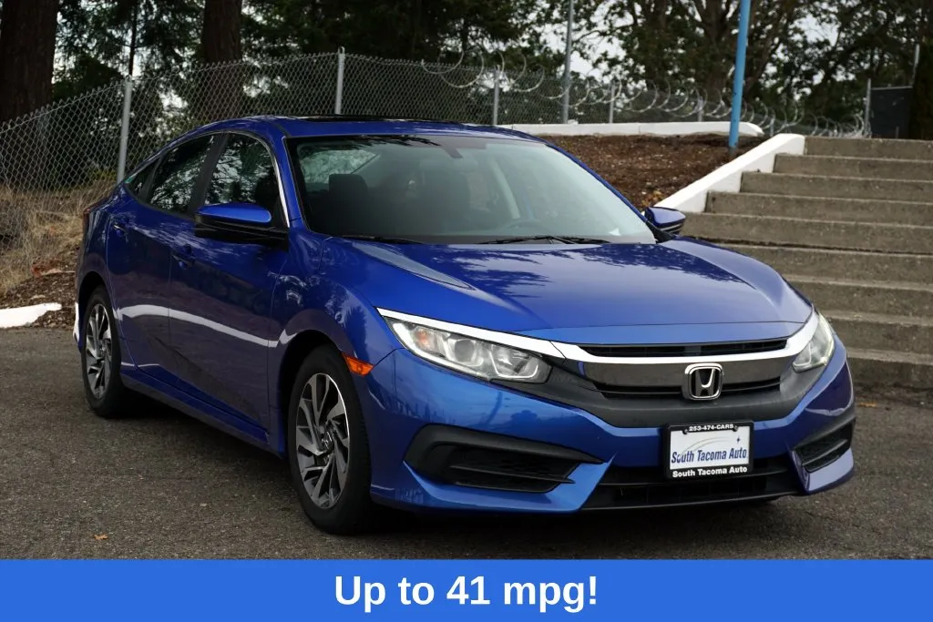 Blue 2016 Honda Civic EX for sale in Tacoma, WA