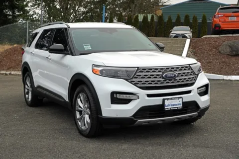 White 2022 Ford Explorer Limited for sale in Tacoma, WA