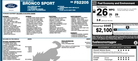 Photos of 2024 Ford Bronco Sport Heritage for sale in Orem, UT at AutoMatch