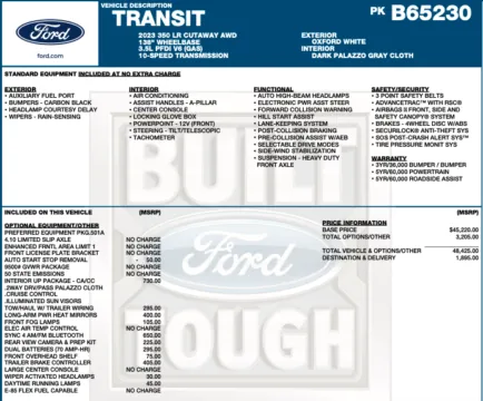 Photos of 2023 Ford Transit 350 LR CUTAWAY for sale in Orem, UT at AutoMatch