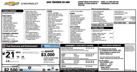 Photos of 2025 Chevrolet Traverse RS for sale in Orem, UT at AutoMatch