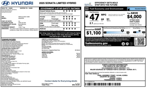 Photos of 2025 Hyundai SONATA Hybrid Limited for sale in Orem, UT at AutoMatch