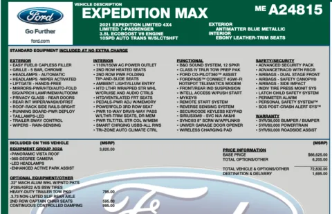 Another view of 2021 Ford Expedition MAX Limited for sale in Orem, UT at AutoMatch