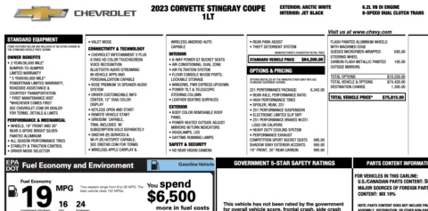 Photos of 2023 Chevrolet Corvette Stingray for sale in Orem, UT at AutoMatch