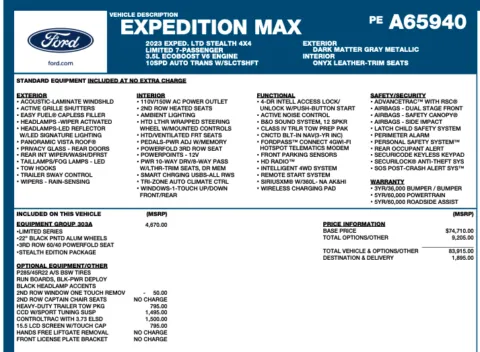 Another view of 2023 Ford Expedition MAX Limited for sale in Orem, UT at AutoMatch