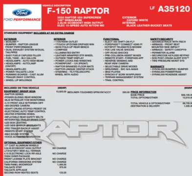 More photos of 2020 Ford F-150 Raptor at AutoMatch, UT