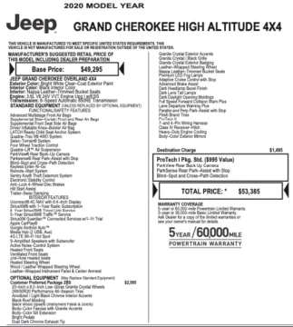 Another view of 2020 Jeep Grand Cherokee High Altitude for sale in Orem, UT at AutoMatch