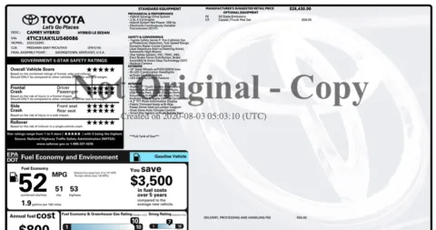 Photos of 2020 Toyota Camry Hybrid LE for sale in Orem, UT at AutoMatch