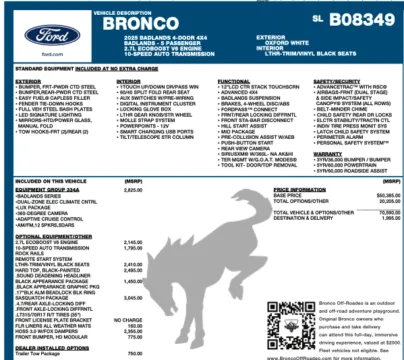 Photos of 2025 Ford Bronco Badlands for sale in Orem, UT at AutoMatch