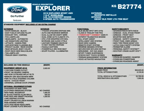 Photos of 2019 Ford Explorer Sport for sale in Orem, UT at AutoMatch