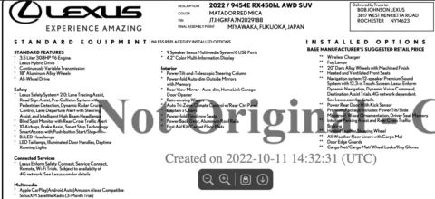 Another view of 2022 Lexus RX 450hL for sale in Orem, UT at AutoMatch