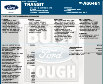Photos of 2021 Ford Transit 350 HD XL for sale in Orem, UT at AutoMatch
