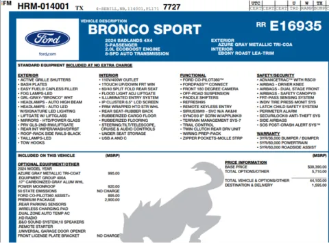 Photos of 2024 Ford Bronco Sport Badlands for sale in Orem, UT at AutoMatch