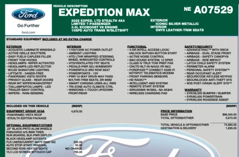 Photos of 2022 Ford Expedition MAX Limited for sale in Orem, UT at AutoMatch