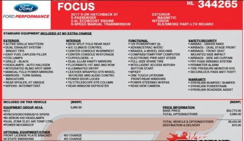 Photos of 2017 Ford Focus ST for sale in Orem, UT at AutoMatch