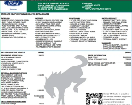 Photos of 2024 Ford Bronco Black Diamond for sale in Orem, UT at AutoMatch