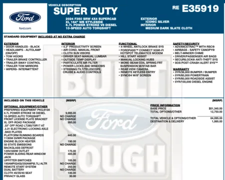 Photos of 2024 Ford F-350 Super Duty XL for sale in Orem, UT at AutoMatch