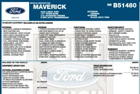 Another view of 2024 Ford Maverick Lariat for sale in Orem, UT at AutoMatch