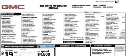 Photos of 2026 GMC Canyon Elevation for sale in Orem, UT at AutoMatch